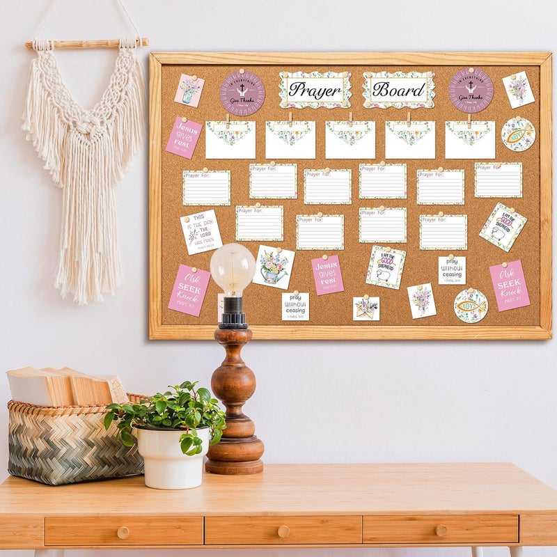 Watersay 80 Pcs Prayer Board Kit Supplies Christian Pray Gifts Envelopes and Cards Set Bible Verse Quotes DIY Wall for Women Home Office Church School Mother's Day (Not Including Board) (Fresh) - Image 4